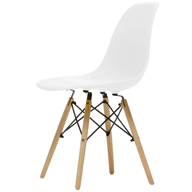 

Sweden Design Chair with Plastic Seat and Backrest / Wood Feet of Breech