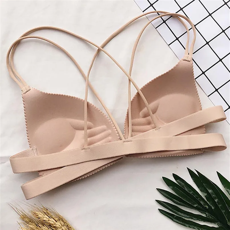 Lingerie Women Sexy Wireless Bra Top Vest Breathable Chest Pad Wearing Sports Underwear Soutien gorge Bras For Women 30OC174