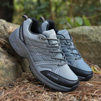 

Outdoor men's shock absorption non-slip sneakers men's casual shoes hiking field MD soft rubber bottom breathable wear