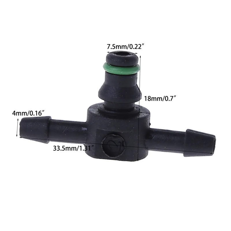 10Pcs T Type Connector Pipe Injector Assy Return Oil Backflow Hose Joiner Tube Fuel For Bosch 110 Series Injector fuel line connector hose coupler