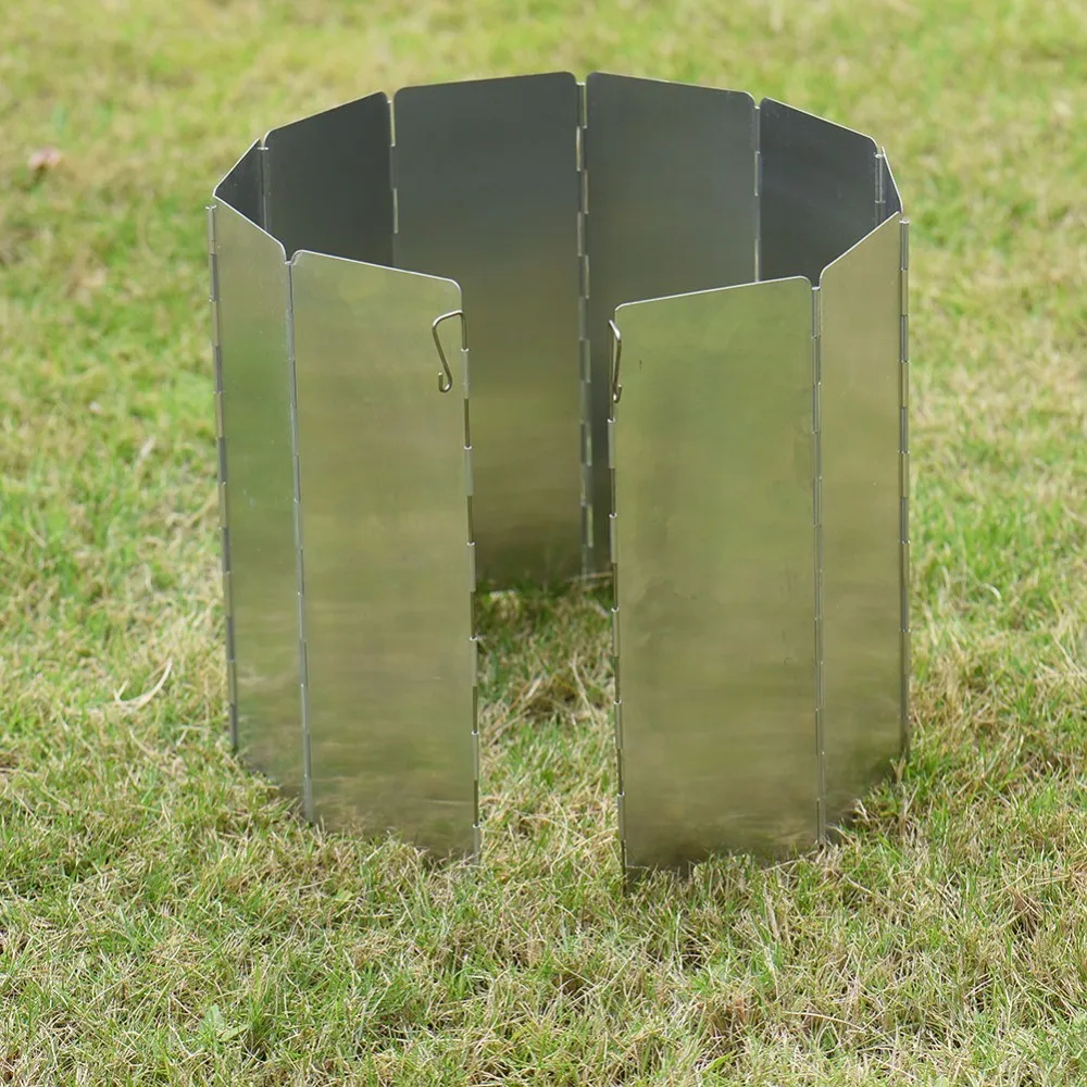 10 Plates Fold Camping Cooker Gas Stove Wind Shield Screen Foldable Outdoor Stove Wind Shieldin 10 Plates Fold Camping Cooker Gas Stove Wind Shield Screen Foldable Outdoor Stove Wind Shieldin