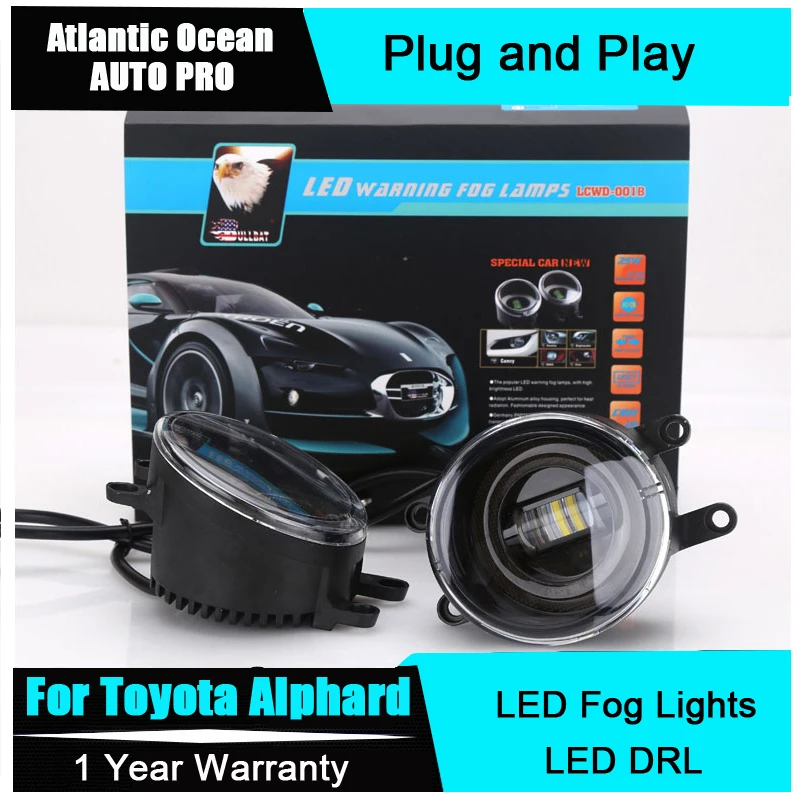 

AUTO PRO Car Styling For Toyota alphard led fog lights+LED DRL+turn signal lights LED Daytime Running Lights LED fog lamps