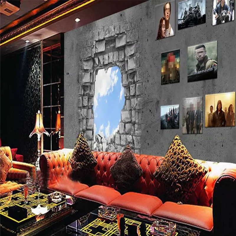 Nostalgic broken wall bedroom cafe West background wall professional production mural wholesale wallpaper mural (to map custom) Nostalgic broken wall bedroom cafe West background wall professional production mural wholesale wallpaper mural (to map custom)