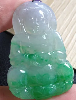 

Fine jewelry fashion Burmese stone guanyin pendant necklace luck blessing jewelry lover jewelry gift /2