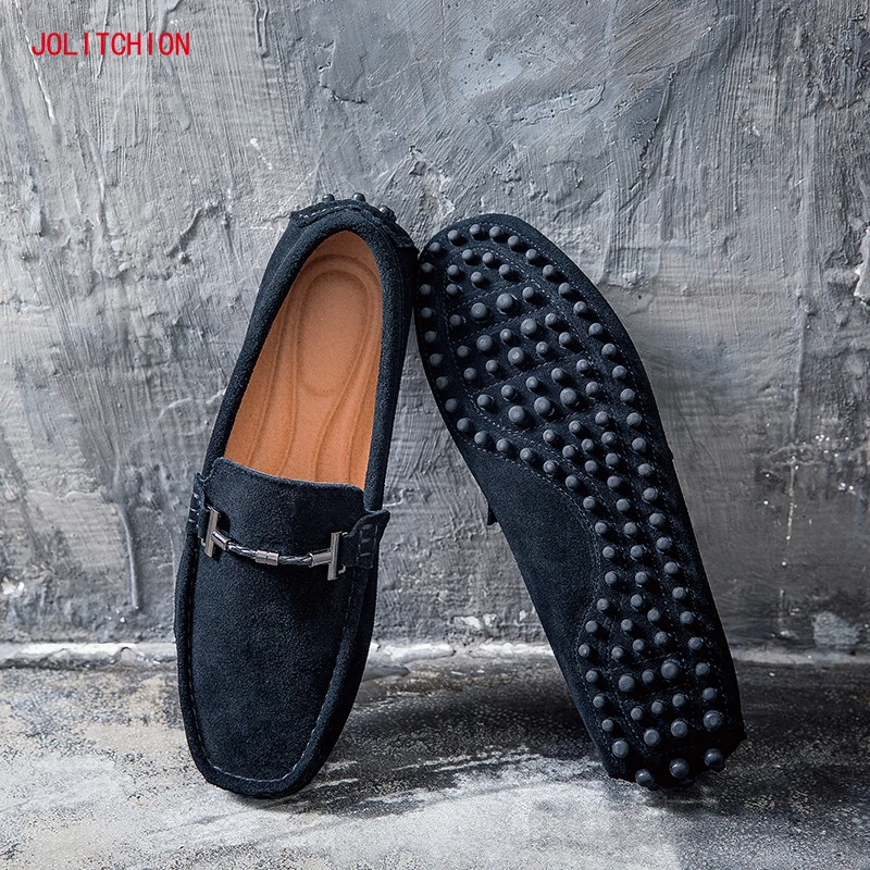 New Fahion Brand Men Loafers Men's Casual Shoes Suede Leather Mocassim Masculino Breathable Slip on Boat Shoe Chaussures Hommes