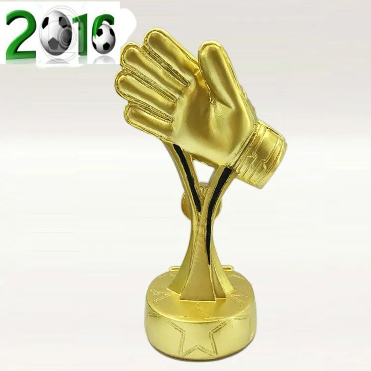 Бесплатная доставка 2016 Кубок мира по футболу Золотая перчатка лучший враг трофей