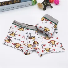 Распродажа 12 шт/лот детское хлопковое белье новые трусики-боксеры с принтом в виде забавных обезьянок для мальчиков хлопок fTNM0062