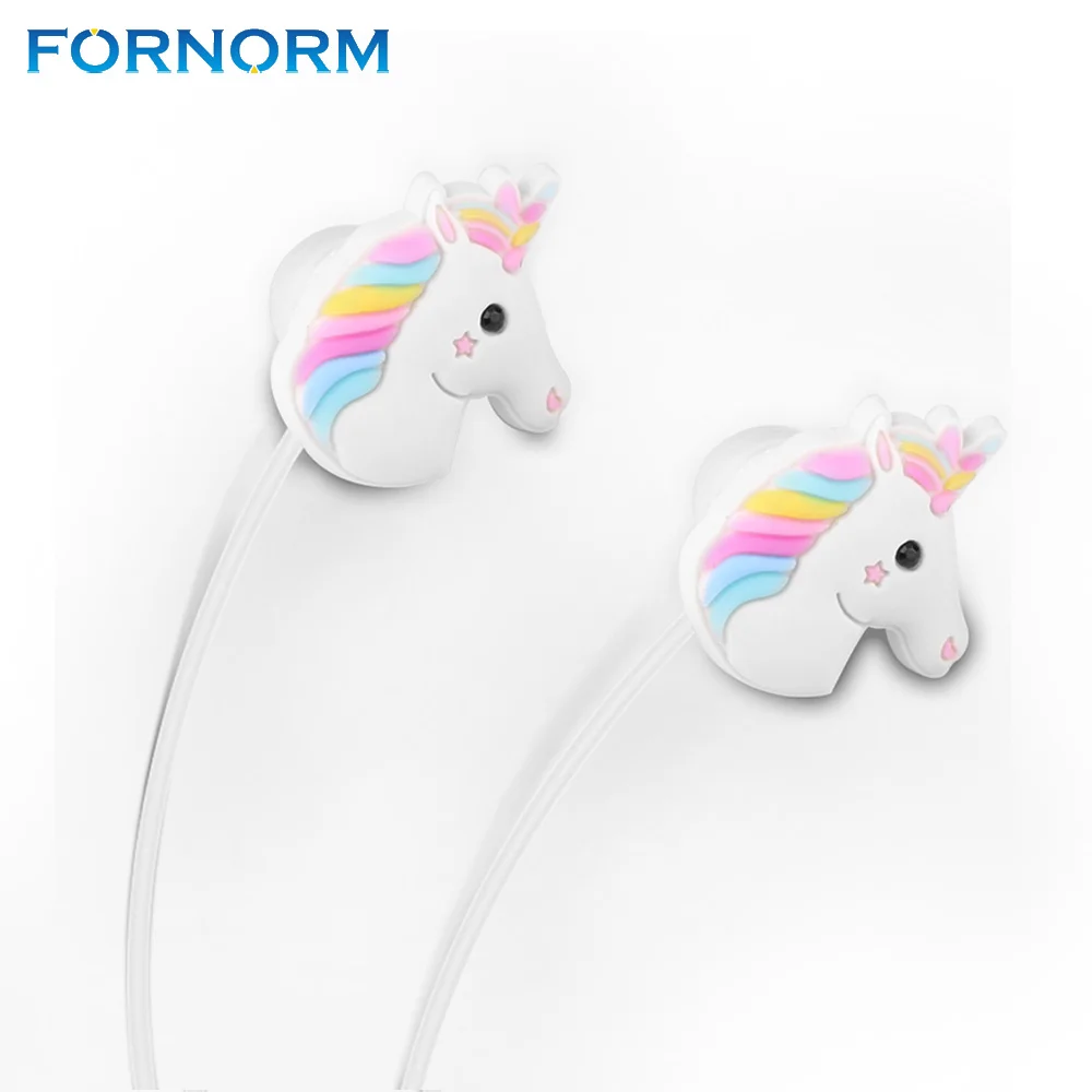 Speciale Unicorni Auricolari Cartone Animato Colorato Arcobaleno Cavallo In Ear Auricolare 3 5mm Auricolari Con Microfono Mini Auricolare Per Smartphone in