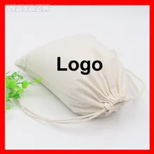 500 шт./лот) Размер 10X15 см мешок из хлопка с персонализированным логотипом бренда