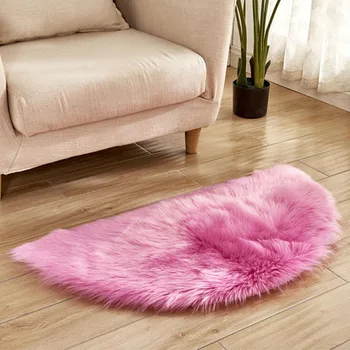 

Soft Faux Fur Wool Imitation Sheepskin Rugs Faux Fur Non Slip Bedroom Shaggy Carpet Living Room Mats tappeto cucina rug