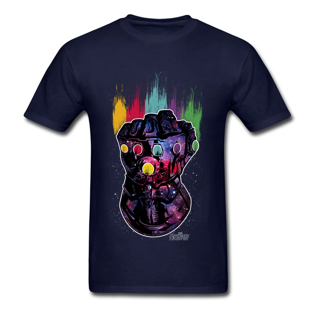 Мстители танос гаунтлет Футболка хлопок Engame топы с героями Марвел горячие популярные тренд модная крутая футболка для мужчин - Цвет: Тёмно-синий