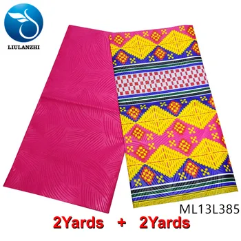 

LIULANZHI polyester african fabric prints wax 2019 sewing kente 4 yards wax african ML13L385