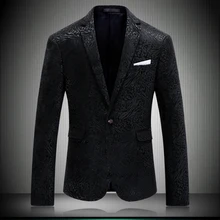 Черный зернистый костюм куртки для мужчин slim fit Мужской Блейзер Повседневное платье пиджак с одиночной пуговицей американы Hombre блейзеры 8639