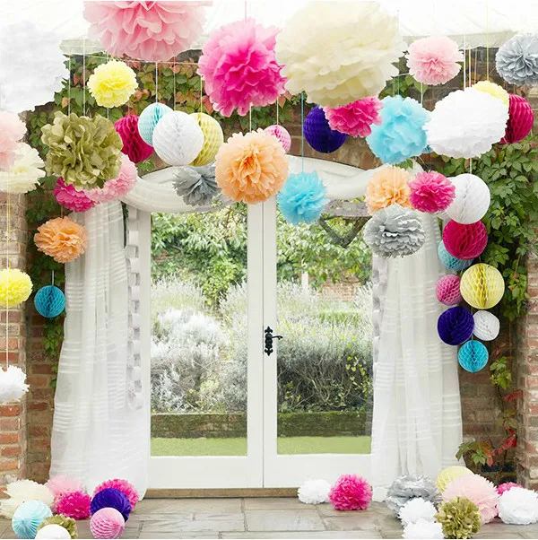 12inch 30cm pom poms Wedding Paper Flowers Ball Pom Poms For Wedding Party Home Decoration,10pcs/lot|pom pom crochet hat|ball padball compass -