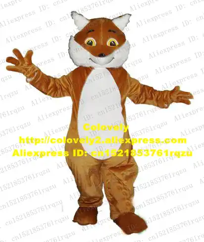 Pawky Brown Fox Jackal Dhole Mascot Costume Cartoon Character Mascotte Adult White Hairy Ears Smile Expression No Zz2154 Fs Costume Mascot Adult Cartoon Adultfs Aliexpress