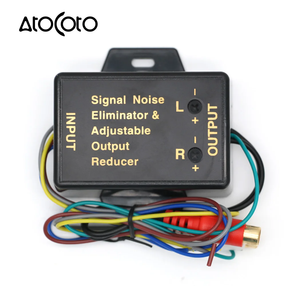 

2 Channel HI / LOW Level Converter High Level Speaker Output to RCA Line Level Adapter