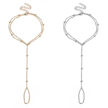 Летние винтажные лодыжки браслет Круглый браслет на ногу из бисера босиком сандалии ноги ювелирные браслеты для женщин пляжные ювелирные изделия