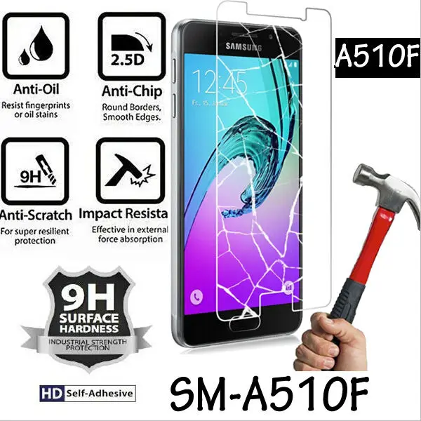 Защитное стекло для Samsung A5 2016 закаленное пленка Galaxy защита экрана твердость 9H