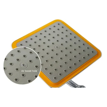 

9" Shower Head + 2 Conversion Of Rod 9 Inch Chrome Finished Wall Mounted Brass Shower Arm + Ultrathin Square