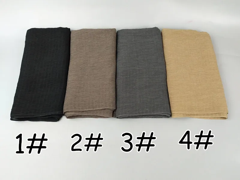 J9 высокого качества из жатой ткани вискоза, хлопок хиджаб платки шарфы для женщин 180*90 см x 10 шт./лот можно выбрать цвет