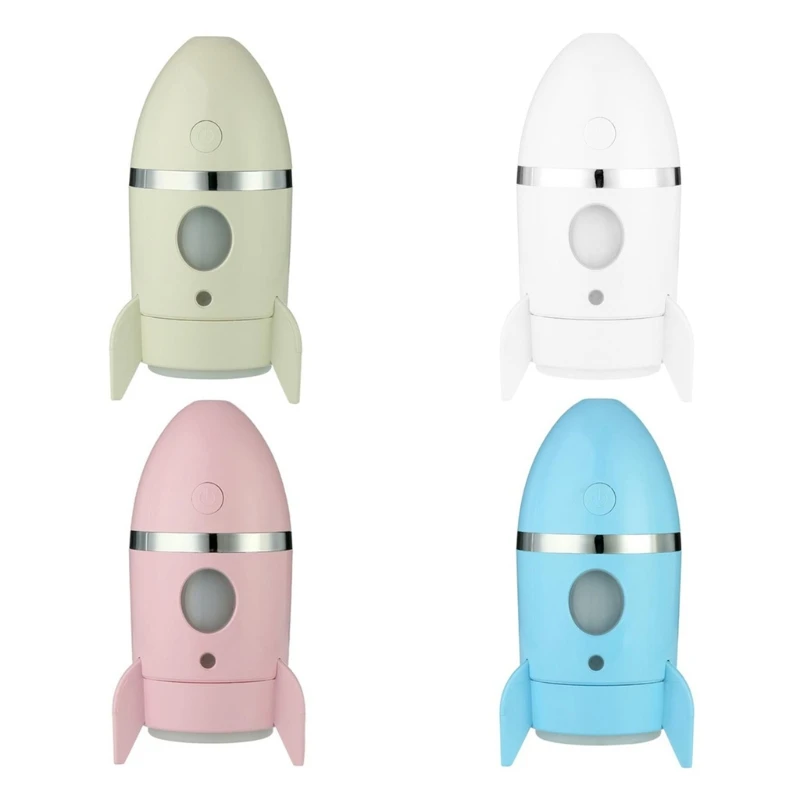 

MEXI Car Rocket Shaped Air Humidifier Oil Diffuser Mini LED Aroma Mist Maker Purifier