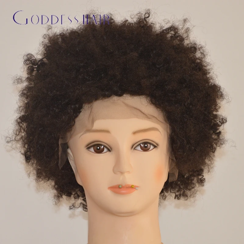 Top Quality 8 inch afro curl kinky wigs full lace&front lace wig 150