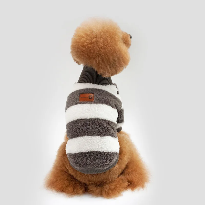 Зимняя одежда для собак теплое мягкое пальто для собак для маленьких собак свитер Одежда для щенка наряд для жилет куртка для домашнего питомца Чихуахуа Одежда 30 - Цвет: Dark Grey