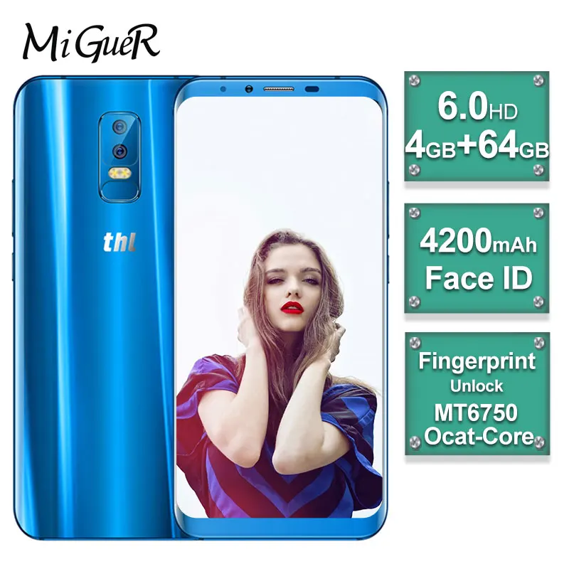 THL Knight 2 Android 7 0 Беспроводная зарядка 6 'ཎ:9 Octa Core 4 Гб + 64 13MP MT6750 двойная задняя