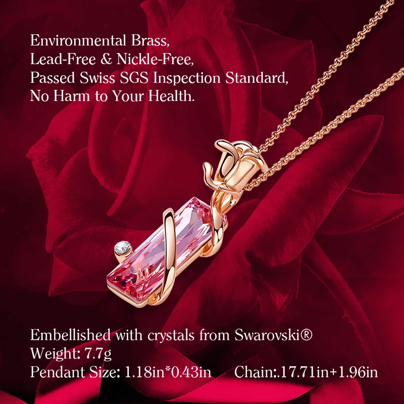 CDE, женское золотое ожерелье с подвеской, украшенное кристаллами Swarovski, ожерелье с розами, воротники, свадебные украшения, подарки