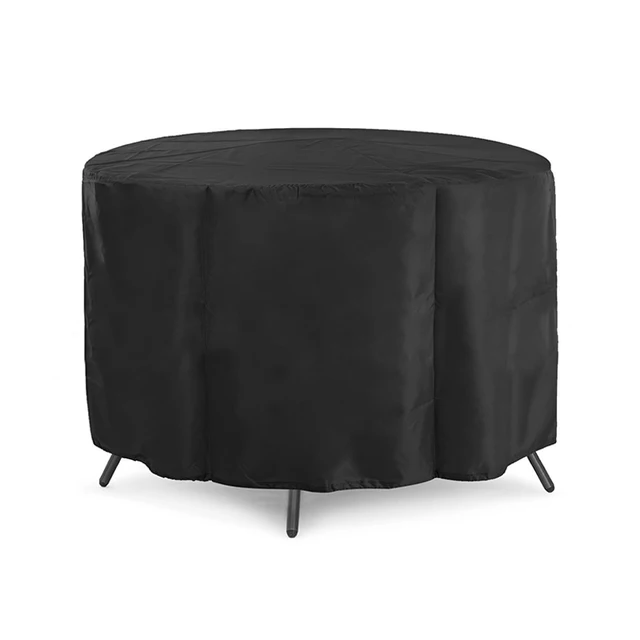 Outdoor Garden Patio Black 210d Oxford Cloth Round Furniture Table Outdoor Garden Patio Black 210d Oxford Cloth Round Furniture Table Dust Cover Waterproof Protector Bag 128 71cm Fu003