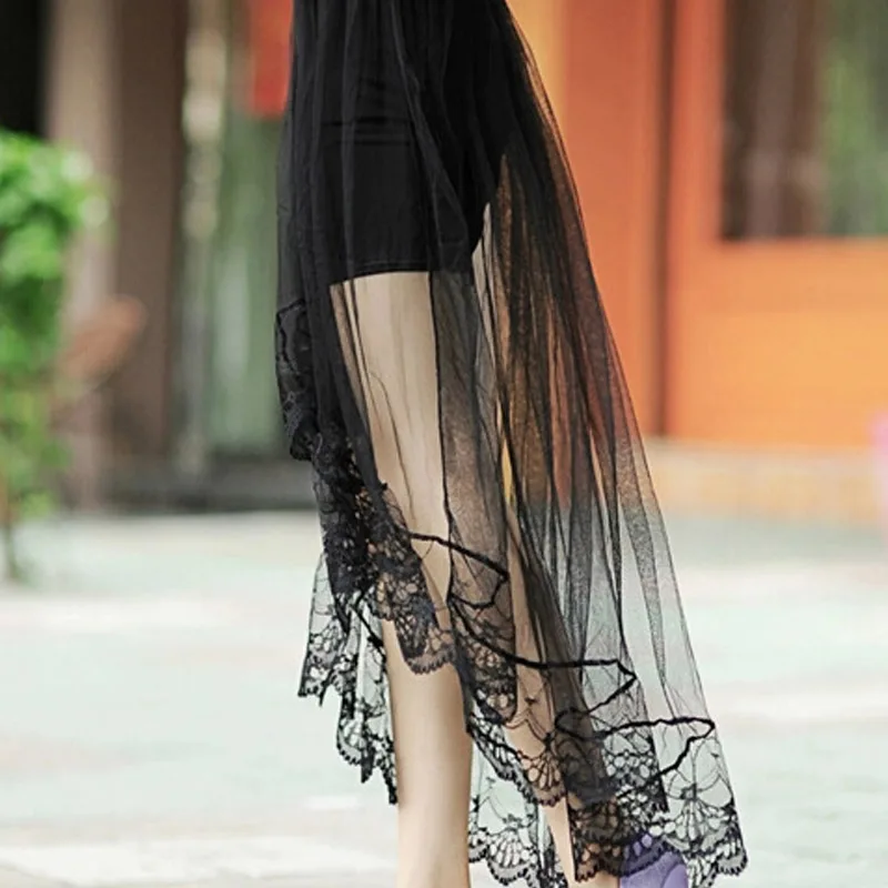Женская длинная юбка из сетчатой ткани с высокой талией|long tulle skirt|tulle skirtdovetail skirt |