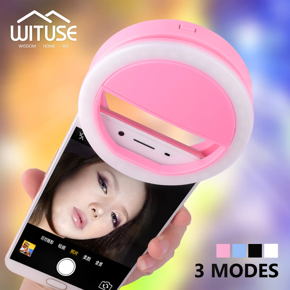 

Mobile Phone Fill Light Flash Phone Photography Enhancing 36 LEDS Cool white Lamp AAA Powered For IPhone 8 7 6 Plus Samsung