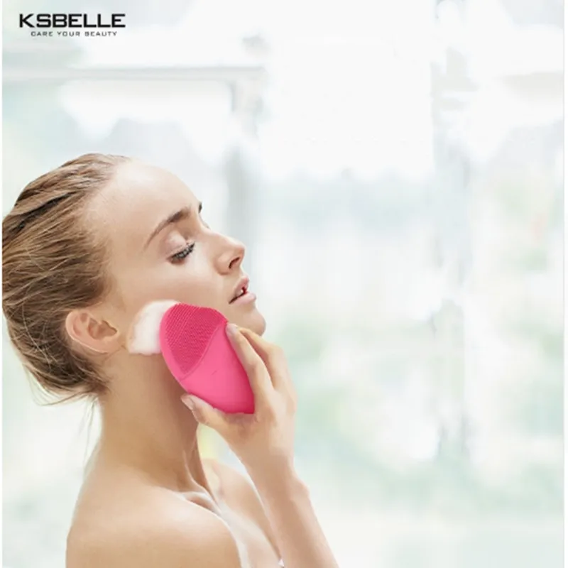 Дешево Электрический очищающее средство для лица Вибрация пор Чистый силиконовые щетка для чистки массажер для лица вибрации Уход за кожей Spa масс...