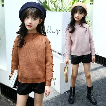 

Girls Princess Knitwear Sweaters Autumn Winter Children Clothing Outwear Long Sleeve Pullover girls Sweater for 5 6 8 10 12Year