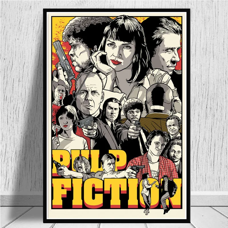 

Pulp Fiction Fight Club Vintage Classic Movie Poster And Prints Art Painting Wall Pictures For Living Room Home Collection Decor
