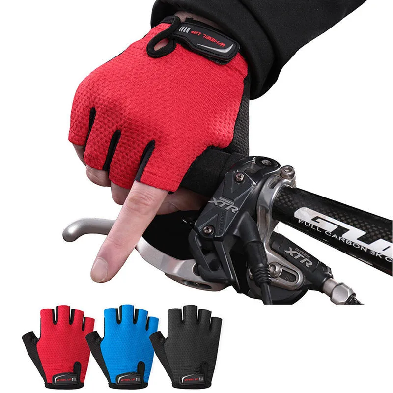 

WHEEL UP Half Finger Cycling Gloves Anti-slip Anti-skid Soft Lycra Breathable Bike Gloves Half Finger 2019 #LRSS