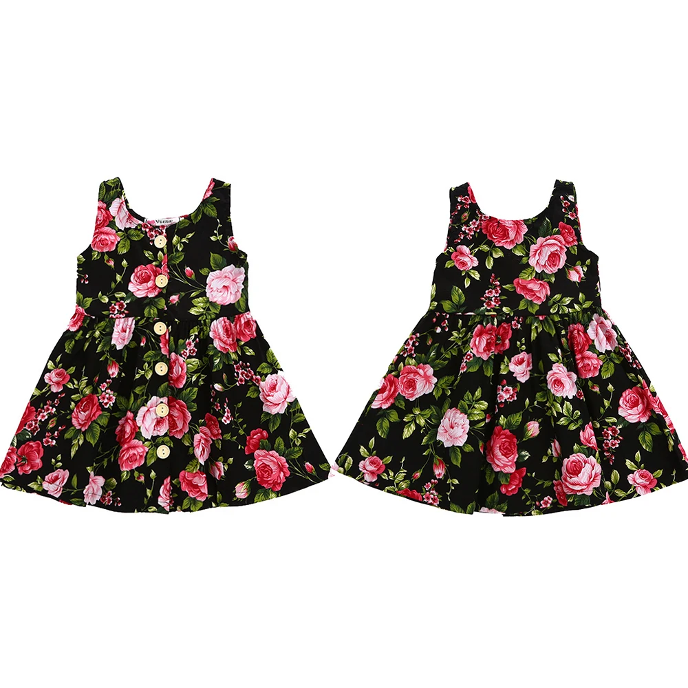 New Summer Baby Girls Dress Butterfly printing Cotton Baby Bohemia Dress Princess Costume Children Beach dress for Girl 2019
