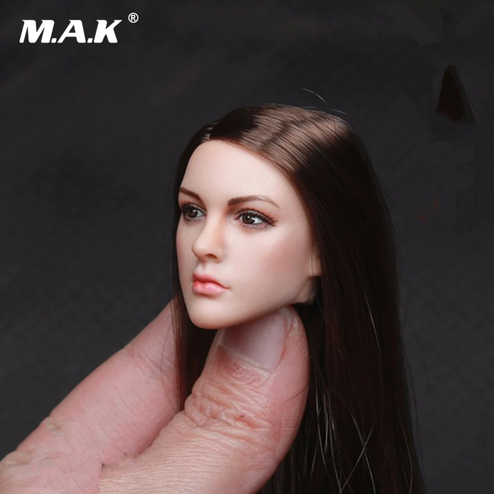 

1/6 Scale KT005 Female Head Sculpt Long Hair Model Toys For 12 Inches Women Bodies Action Figures Accessory