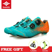 SANTIC Level 10, углеродное волокно, Ультралегкая обувь для велоспорта, кроссовки для шоссейного велосипеда, мужские Pro Racing Zapatillas Ciclismo, велосипедная обувь