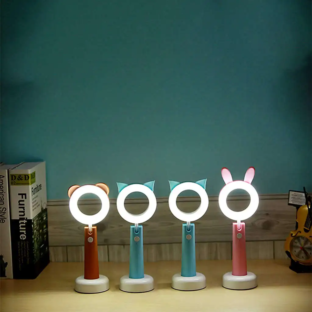 USB Перезаряжаемые Led Настольная лампа Ночной светильник для детей вспышка светильник регулируемый угол настольная лампа книга светильник для чтения или обучения