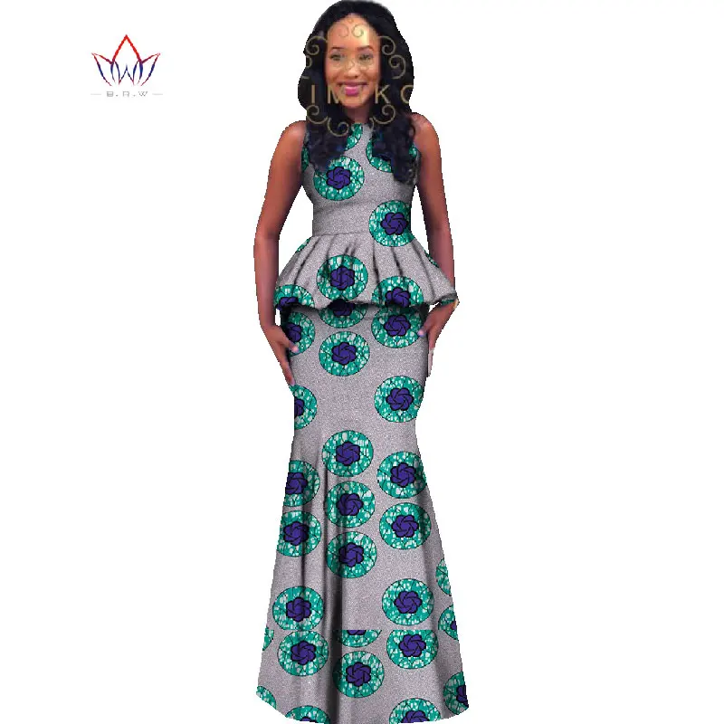 

Africa Style Women 2 Piece Skirt Set New 2018 Spring Dashiki Plus Size African Clothing Crop Top & Skirt Set for Party WY524