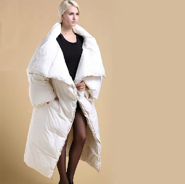 Women Plus Big Size Winter Clothing X-long Quilt Duck Down Coat Warm Thickening Jacket Parka 2017 R