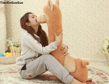

stuffed toy large 95cm brown alpaca plush toy soft doll hugging pillow birthday gift s1042