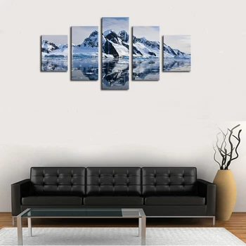 

Unframed 5 Panels Nature Glacier Scenery Canvas Print Painting Modern Canvas Wall Art for Wall Decor Home Decoration Artwork