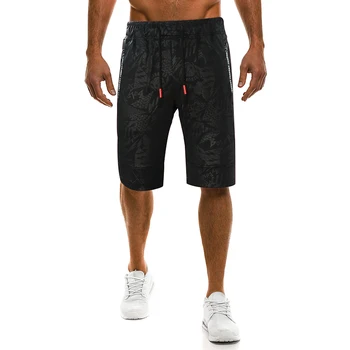 

2018 New Summer Men'S Shorts Cotton Linen Fashion Casual Loose Shorts Camouflage Pattern Colour Bermuda Beach Shorts Male M-3XL