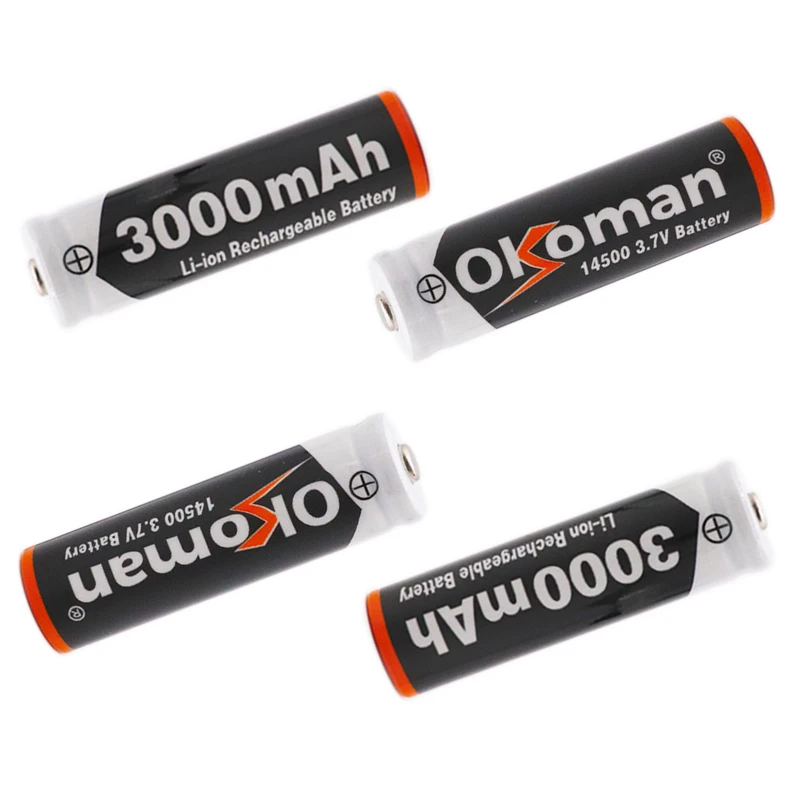 2-20 шт AA 14500 3000mah 3,7 V литий-ионная аккумуляторная батарея и светодиодный фонарик