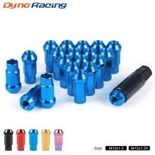 20PCS M12 X 1.5 M12 X 1.25 Wheel Lug Nuts 47mm Iron Racing Lock Lug Wheel Nuts Screw new style for rays wheel nuts iron racing official lug nuts 20pcs lock racing lug nuts wheel screw nuts for honda subaru nissna