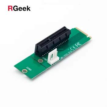 

NGFF M2 M.2 to PCI-E 4x 1x Slot Riser Card Adapter Male To Female PCIE Multiplier For BTC Miner Mining Machine