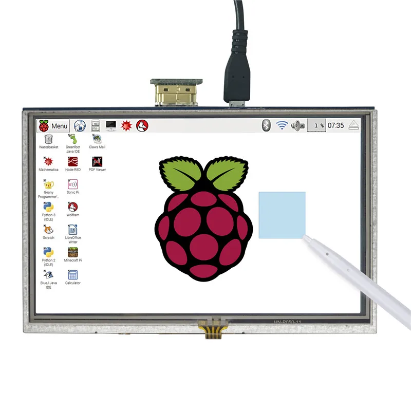 Sunfower " HD TFT lcd сенсорный экран монитор Дисплей HDMI 800*480 для Raspberry Pi 3,2 Модель B и Raspberry Pi 1 Модель B