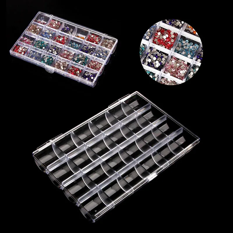 

Transparent Jewelry Storage Box Acrylic Container For Bead Ring Earring 24 Grids